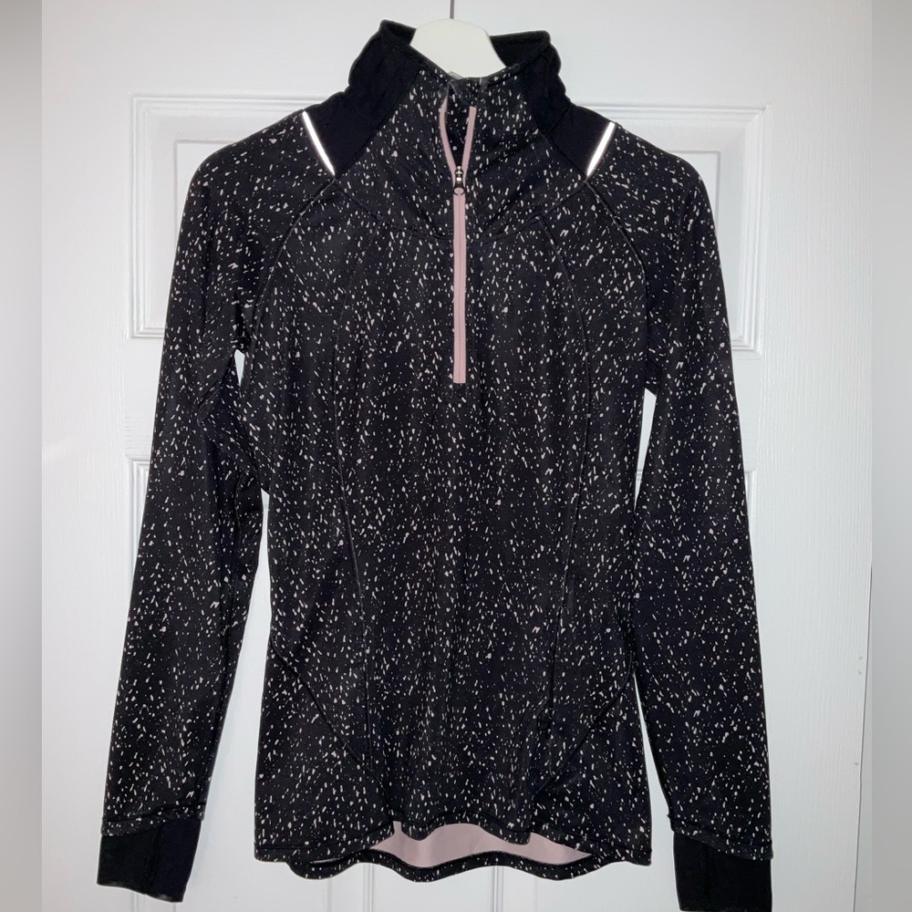 Lululemon Black & white speckled quarter zip